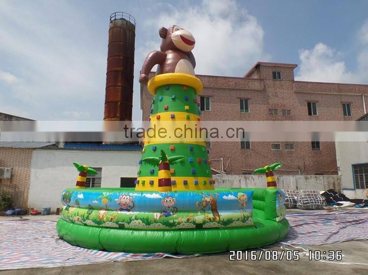 monkey inflatable mini climbing wall for kids and children play games