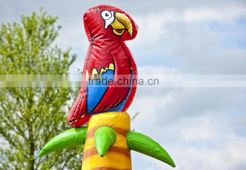 kid inflatable climb wall with pirate theme