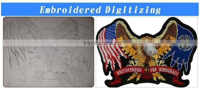 hot sale skull embroidery patches/ garment patch