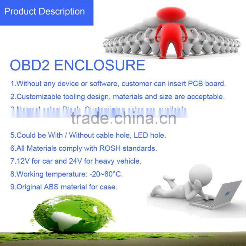 Auto plastic enclosure obd housing diagnostic tools