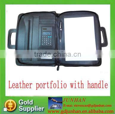 soft leather personnel file folders / a5 size leather conference folder / customized conference folders