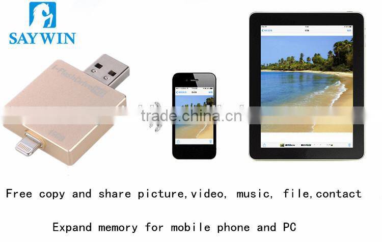 Gold metal material 8gb 16gb 32gb 64gb OTG 2.0 USB Flash drive Memory phone U Disk