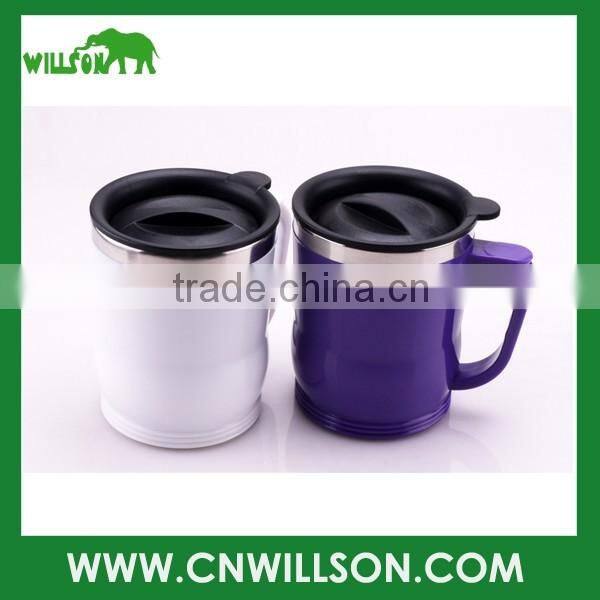 Cheap custom stainless steel thermal mug with handle