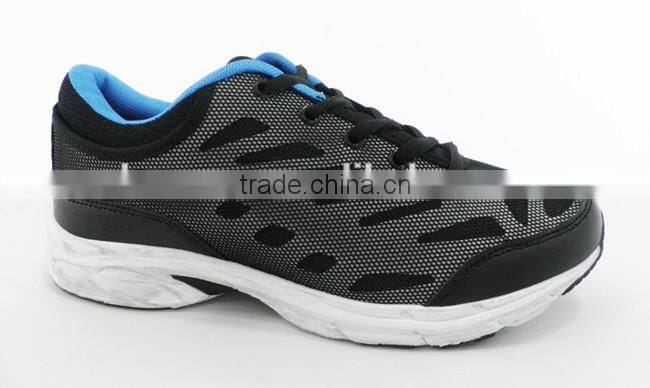 Black PU+ Mesh Sports Shoes Breathable Durable EVA Outsole