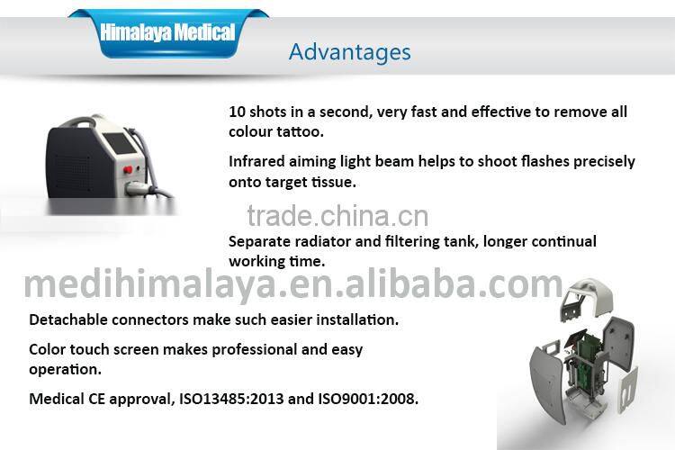 With medical CE 1064nm 532nm Q switch nd yag laser for tattoo removal