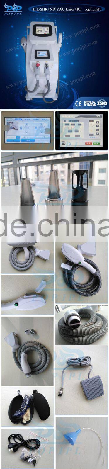 2016 Most popular beauty equipment new style SHR /OPT/AFT IPL+elight+ RF +laser Multifunctional shr laser