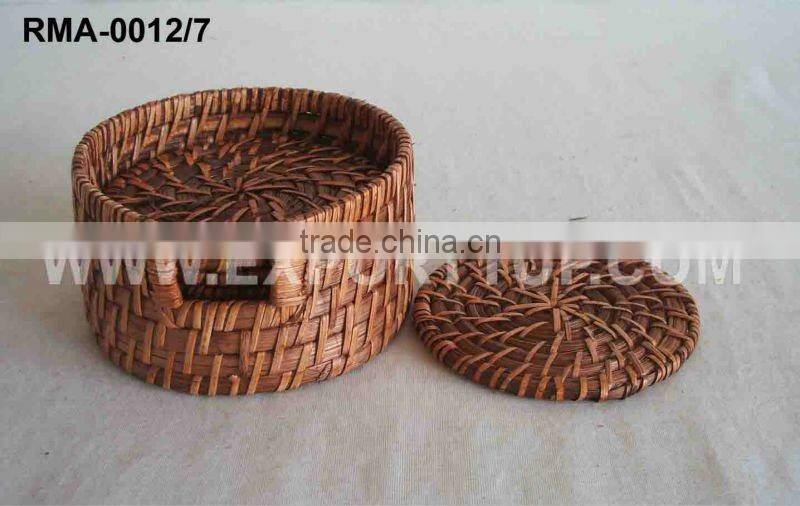 Newest design handmade set of 2 rattan mat (july@etopvietnam.com)