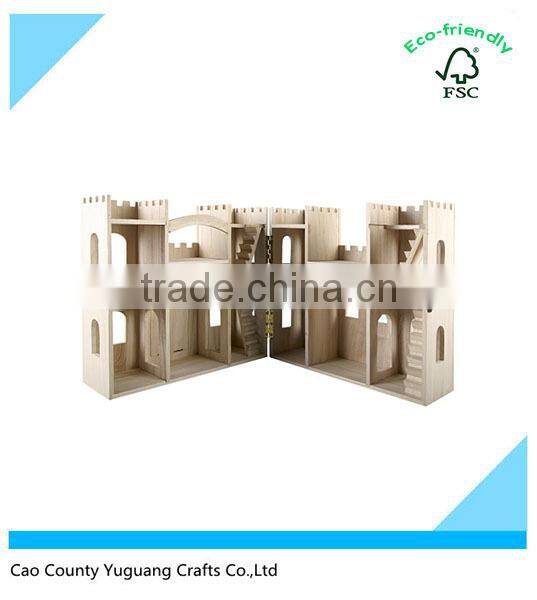 Custom Unfinished Christmas Wood Castle Doll house