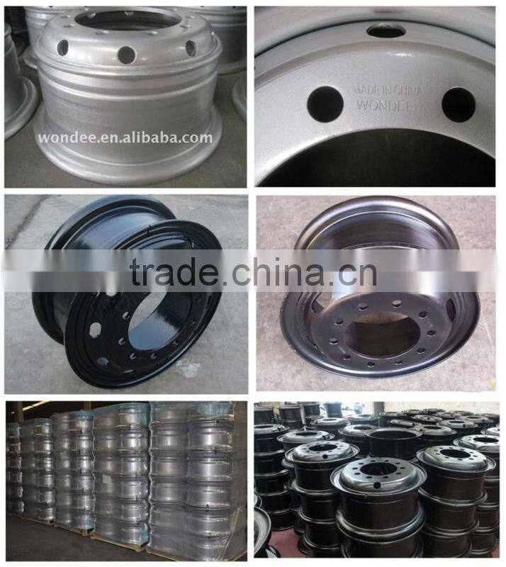 8 Bolt Tube 7.50-20 Truck Steel Wheel Rim