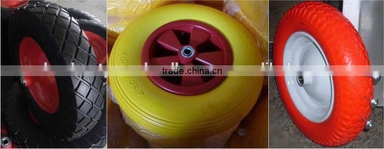 top quality competitive price yellow color flat free 13x4 pu foam tyre 4.00-6