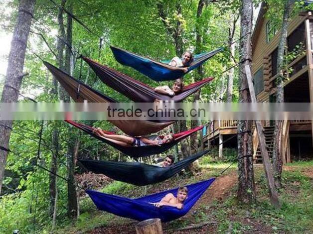 2017 best selling Outdoor Double Person Portable Nylon Fabric Hammock
