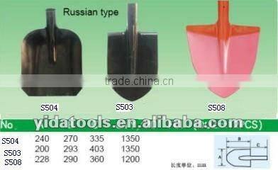 round and square point shovels