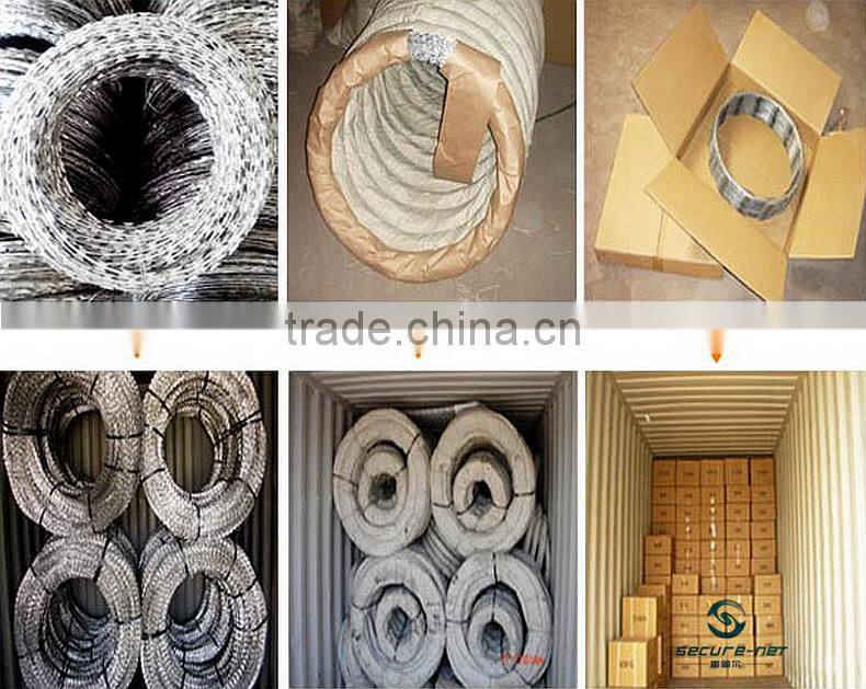 hot dipped galvanized Razor barbed wire with durability quality