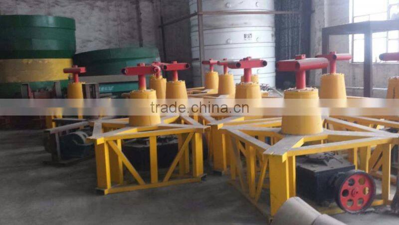 High efficiency wet pan mill for grinding gold ore/iron ore /lead&zinc ore