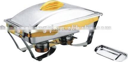 Restaurant Supplies Square Glod Plated Chafing Dish(ZQ66040B)