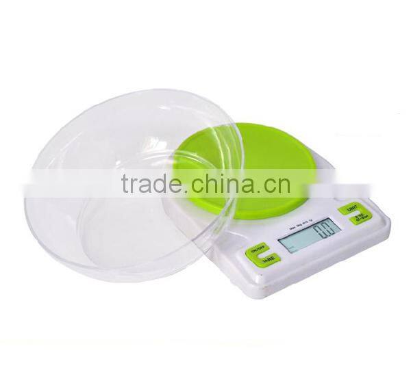 New design 5 KG digital household food grade ABS kitchen scale