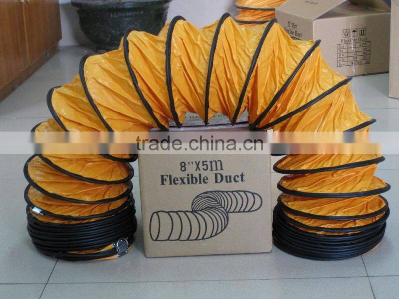 flex spriral duct,flex duct,exhaust air duct flexible duct PVC ventilating duct