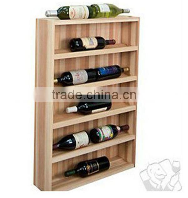Best Quality 6-tiers Stand Wine Bottles Wood Display Rack