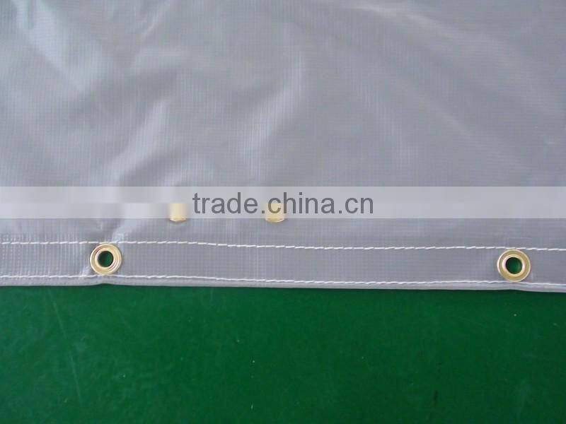 PVC laminated fireproof fabric white fabric
