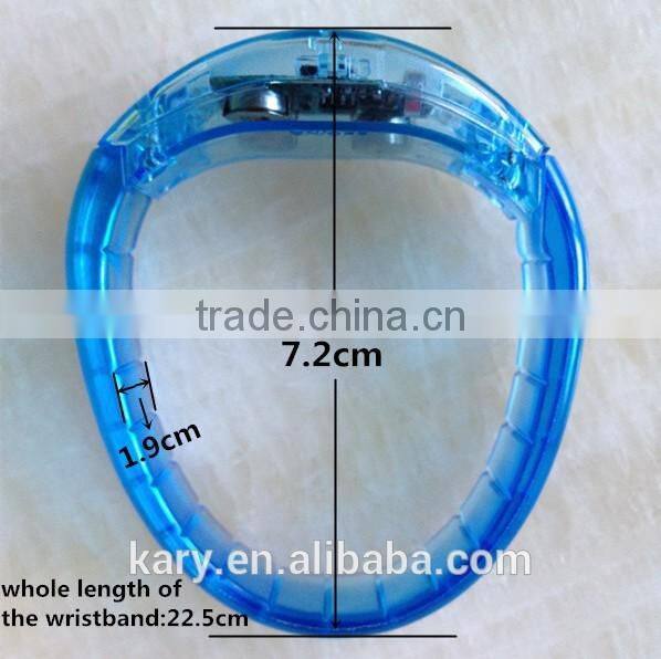 LED Plastic Bracelets For Promotional Paty Gifts 8'' LED Flashing Bracelet