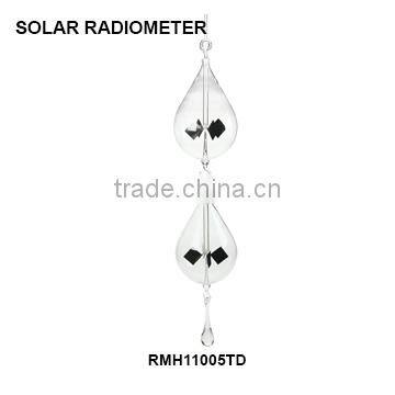 hanging amber crookes radiometer with metal stand RMH75165A-M1