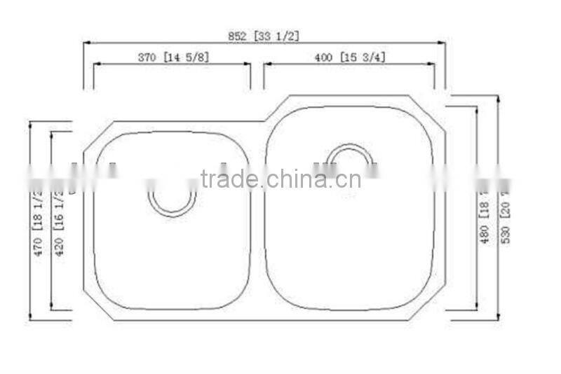 Double bowl kitchen sinks
