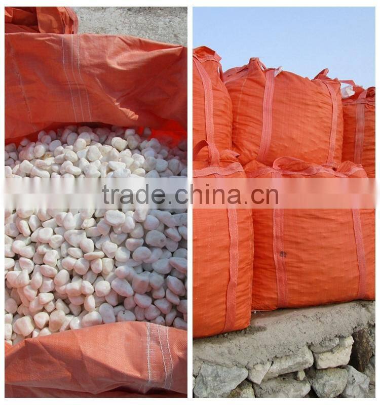 Tumbled Snow White Pebble Stone for Landscaping Paving