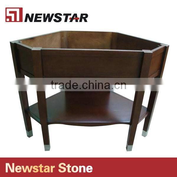 Hotel project bathroom corner vanity cabinet