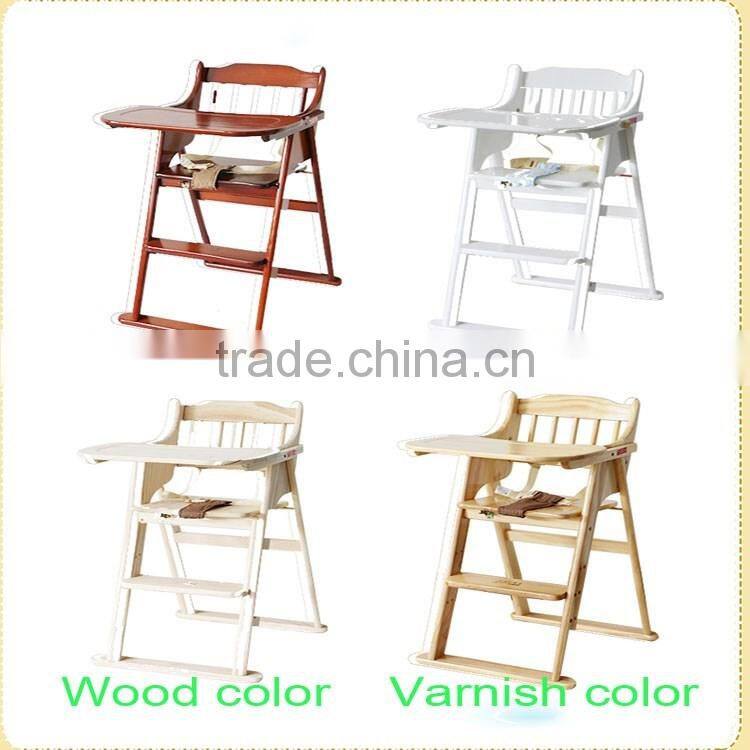 Convenient pine paulownia wooden baby high chair baby dinner chair and table,baby feeding seat,highchairs
