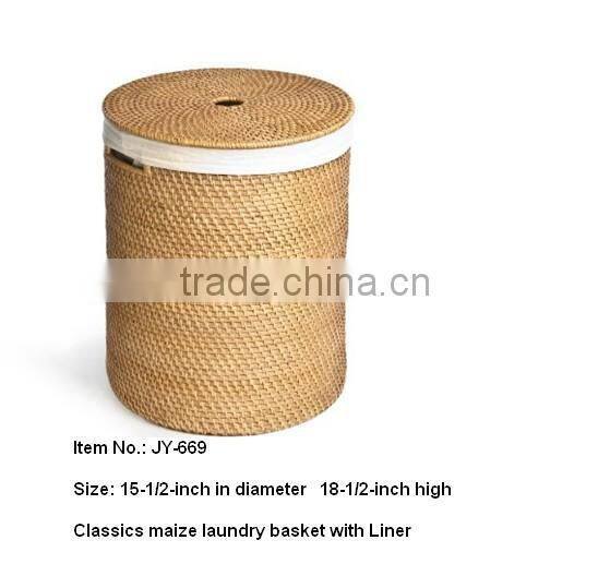 Classics maize covered wicker baskets wholesale