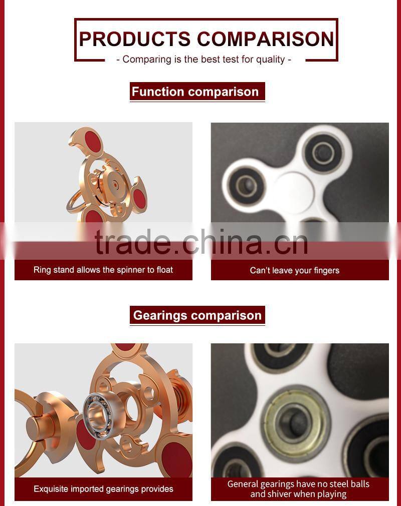 RGKNSE 2017 plastic and metal material ceramic marble fidget toys hand spinner for solve anxiety boring nervous