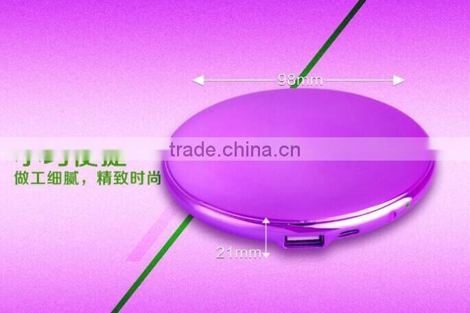 Fashion make-up mirror mobile phone power bank charger