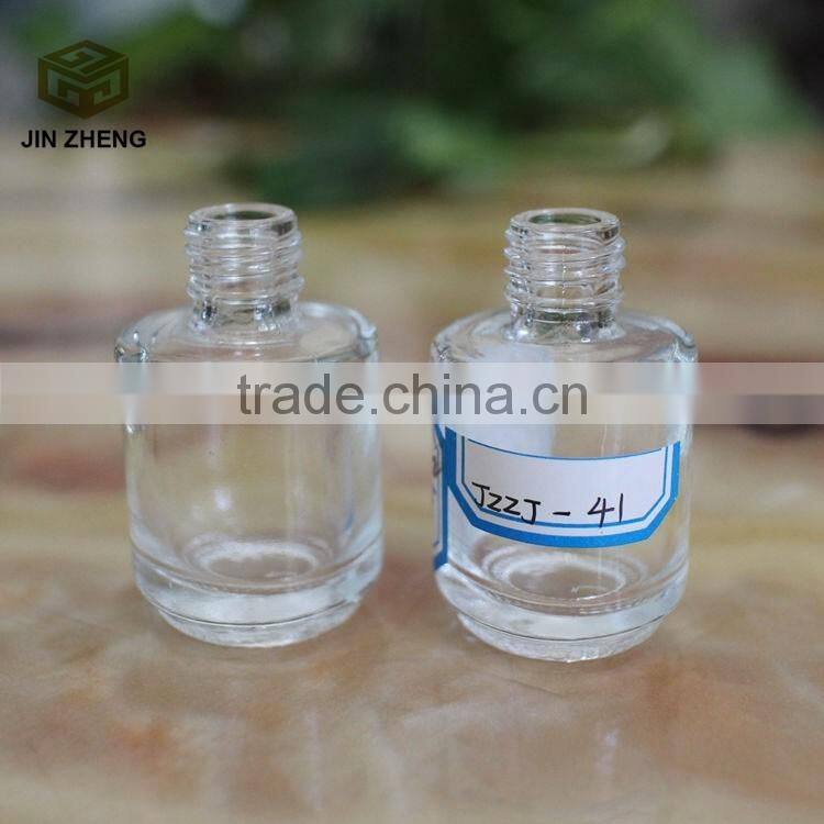 Wholesale 15ml Empty Round Nail Polish Bottle Clear Glass With Agitator Black Cap