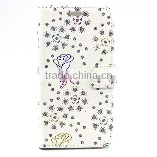 PU Leather Wallet Flip Card Holder Case Magnet Cell Phone Cover for Alcatel C7