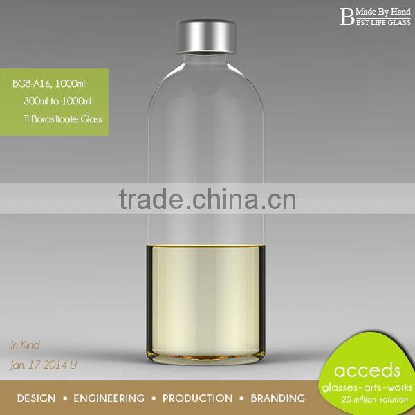 Clear Glass Wholesale Drinking Water Bottles