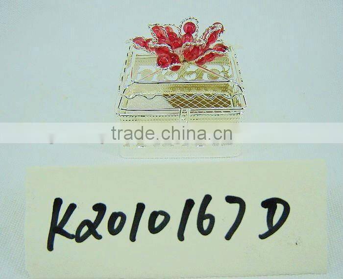 Silver Valentine Metal Gift Packing Basket