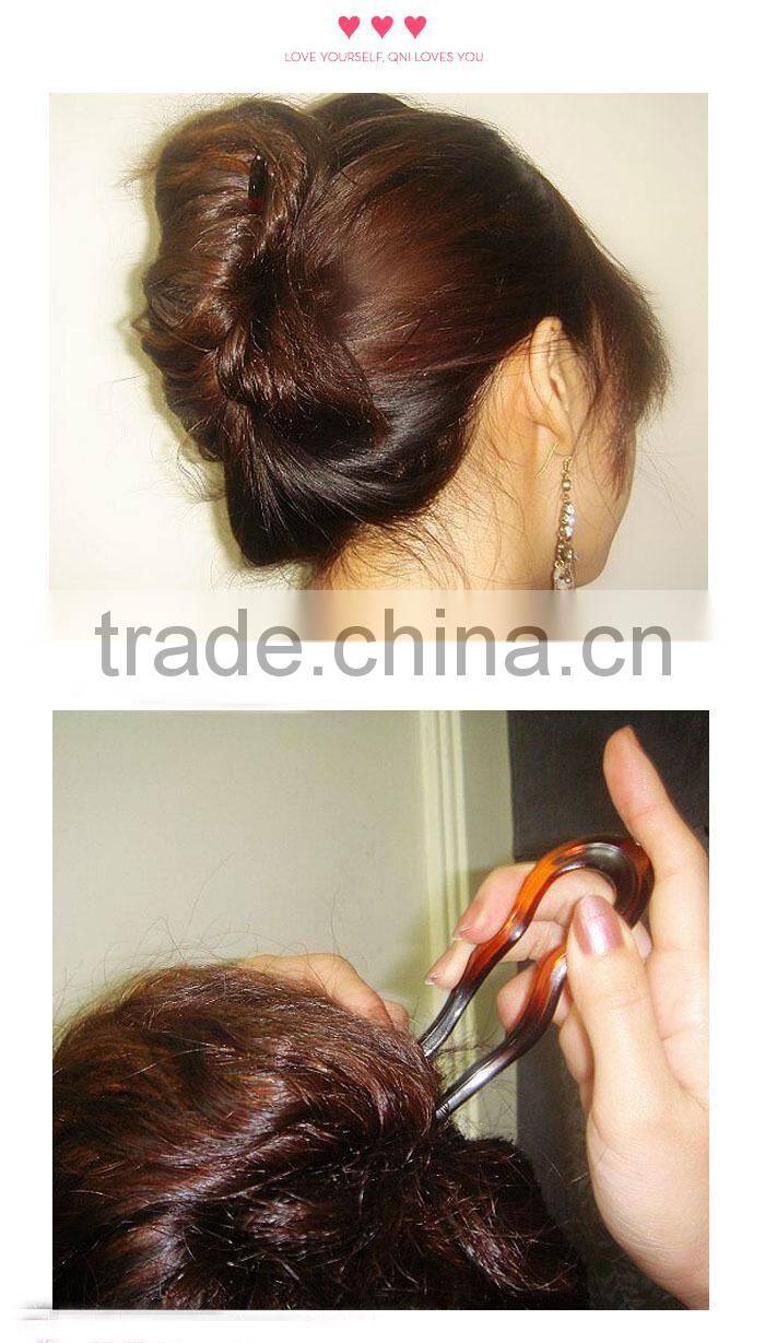 Plastic hairpin lastic hairpin hair maker lucky hair style maker tools fat plug wave plate first hairpin 3 hair accessory