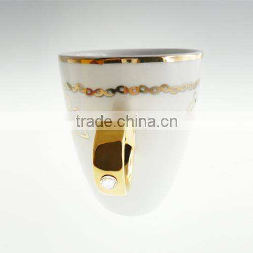 Porcelain flower mug with Crystals from SWAROVSKI