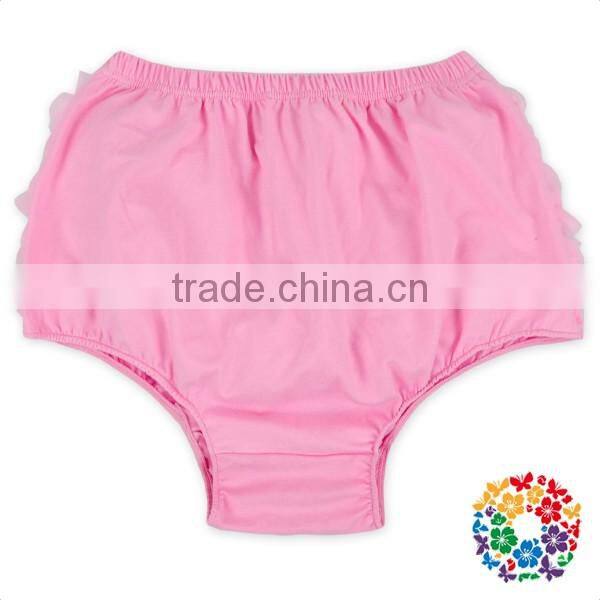 Plus Size Women Ruffle Bloomer Pink Organic Cotton Panties Wholesale Women Underwear