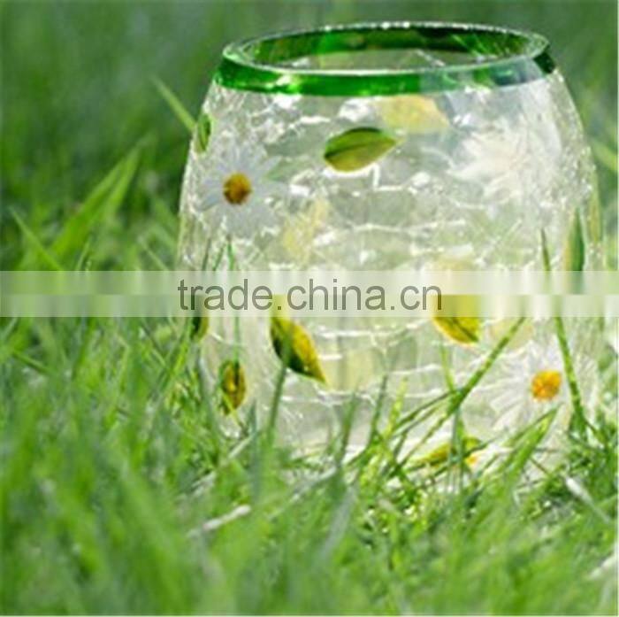 crack glass candle holder factory supplier
