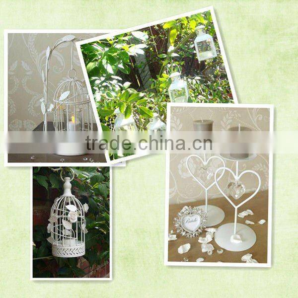 Birdcage tealight holder with rose detailing