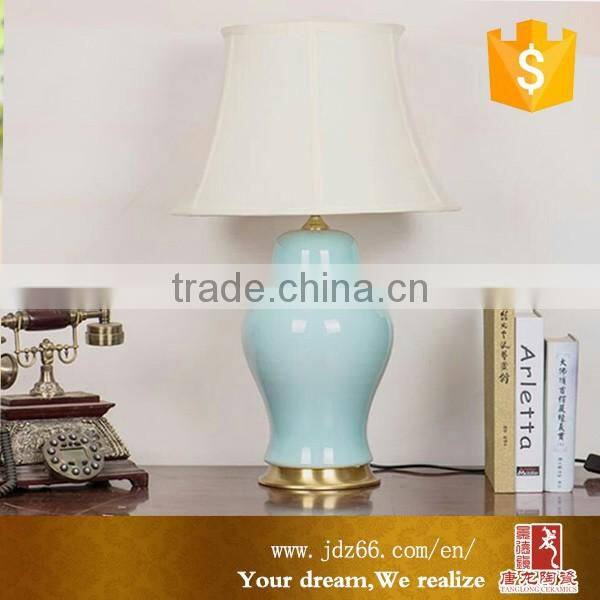 Home decorating crackled glazed table lamp ceramic