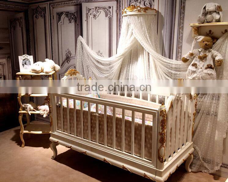 BISINI royal kids wooden toy storage shelf, all golden luxury children decorative wooden display shelf - BF07-70344