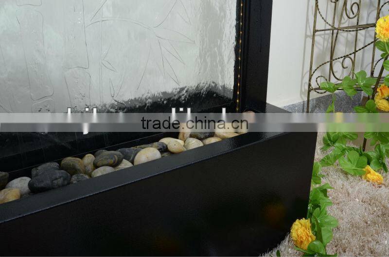 bamboo etched glass home decoration waterfall