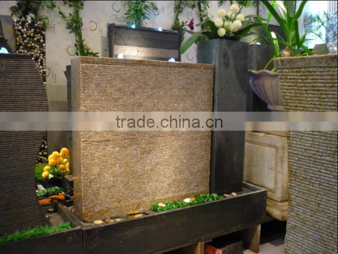 led water granite fountain interior wall stone decoration