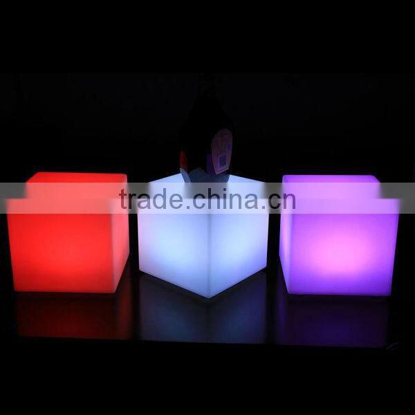 Folding plastic led table/bar cube tank/led office commercial table