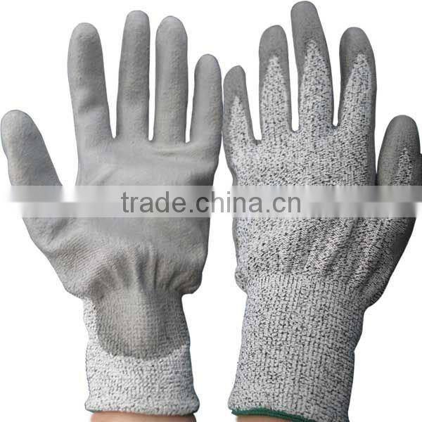 Polyethylene fiber nitrile coated glove cut level 3
