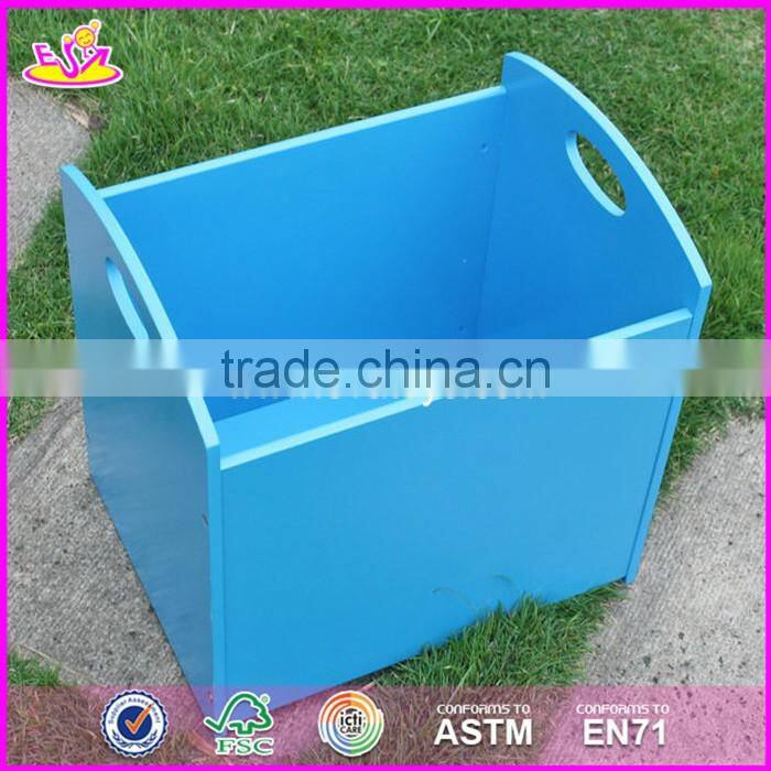 2017 new design home / school / kindergarten white wooden toddler activity table with storage box W08G193