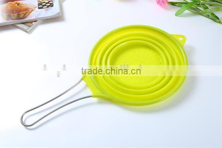 Folding Food Silicone Strainer,Silicone kitchenware,Kitchen tools