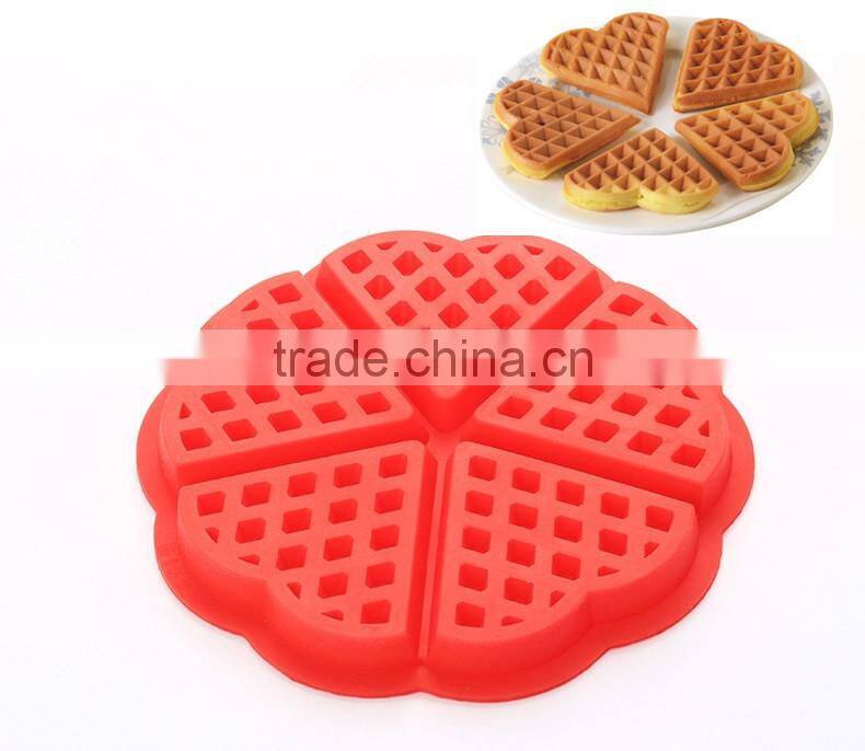 New flower silicone baking moulds for DIY cookie flower waffle maker